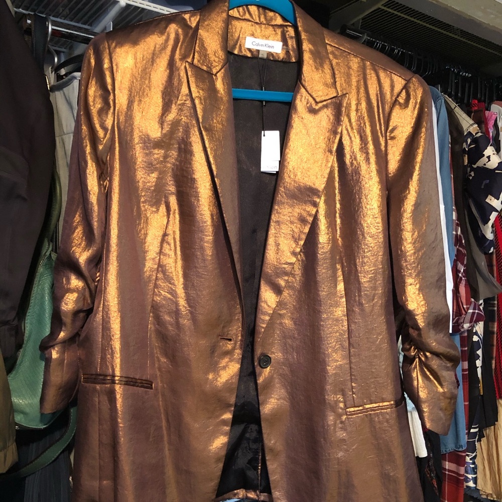 Calvin Klein metallic blazer size XL
